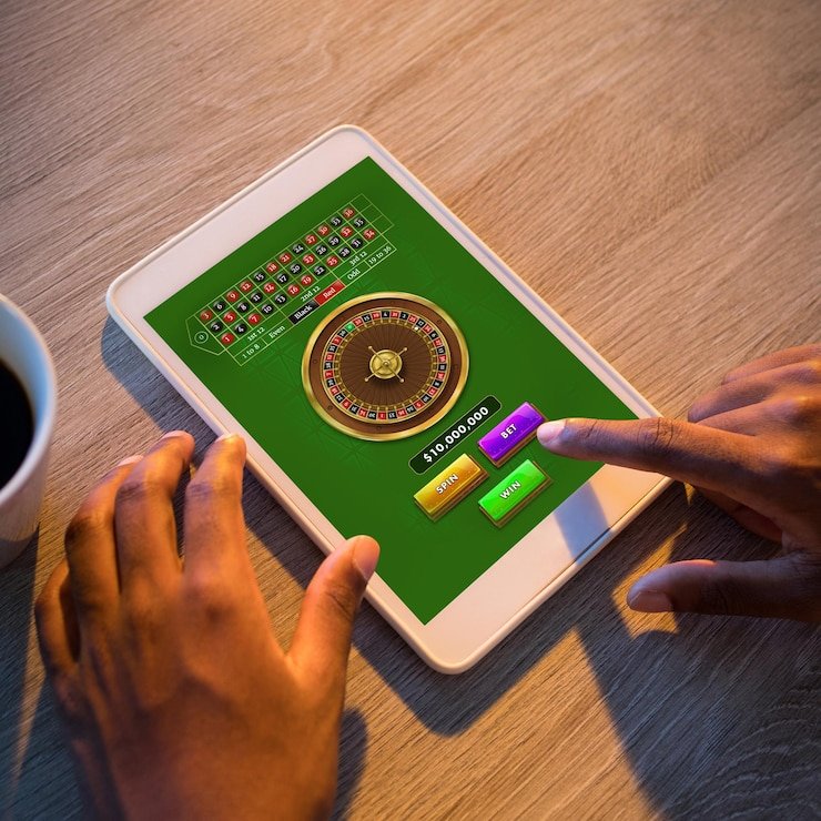 Pengguna menikmati taruhan sepak bola melalui aplikasi mobile dengan tampilan intuitif